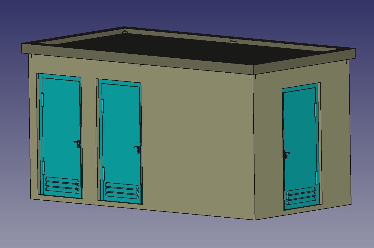 Trafostation Tuer Konstruktion